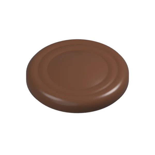 A brown checker game piece