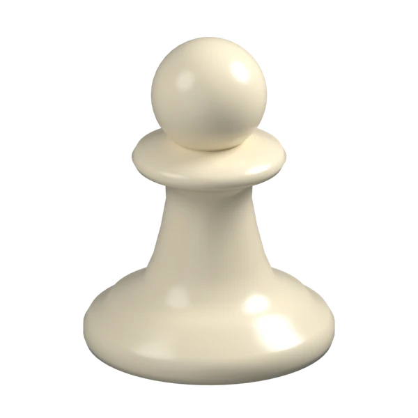 An ivory chess pawn game piece